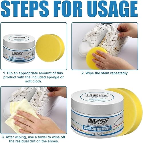 White Shoe Cleaner Cream – Long lasting Shine Like New Again