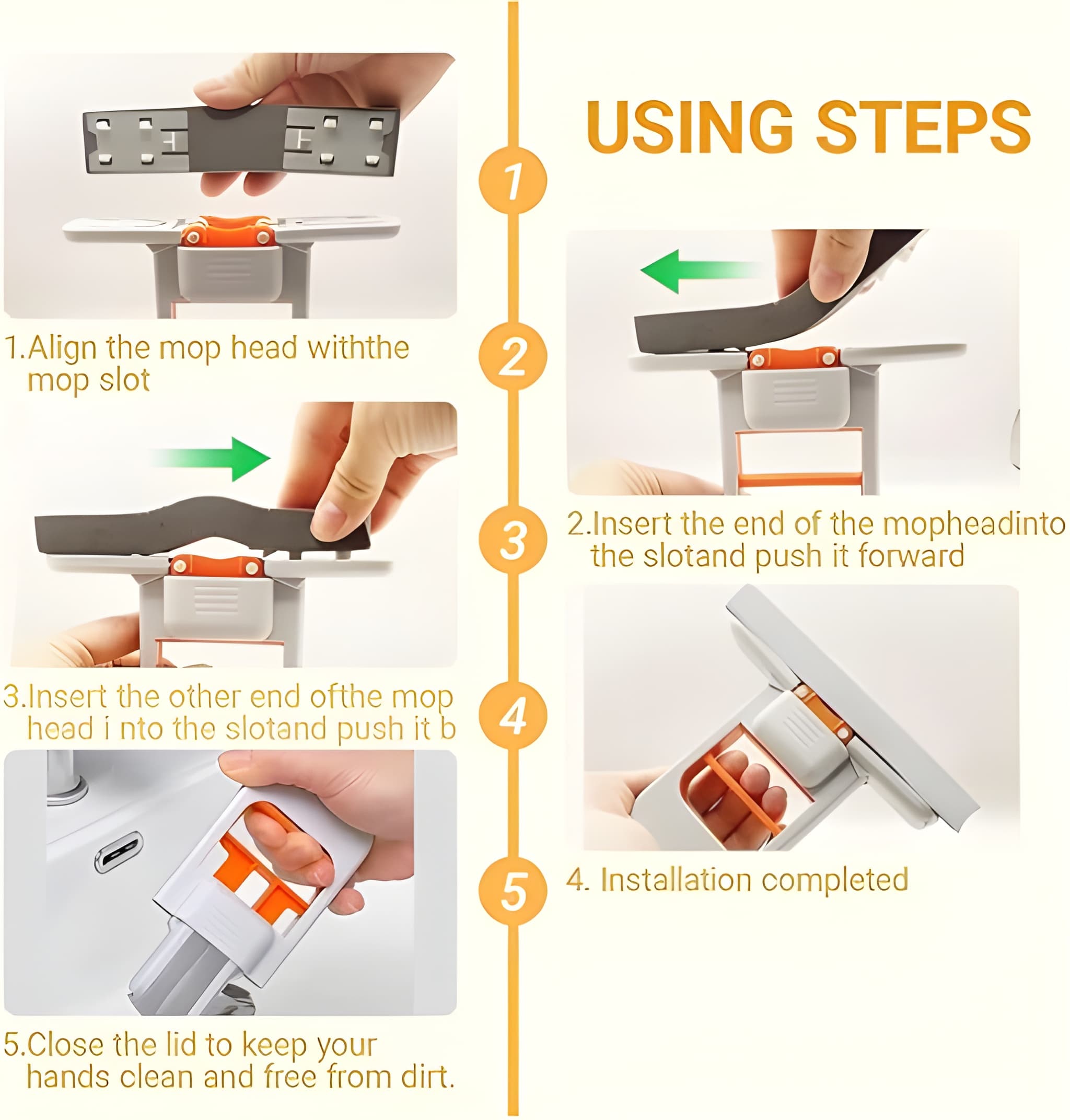 Mini Squeeze Mop – Portable Self-Squeezing Cleaning Tool