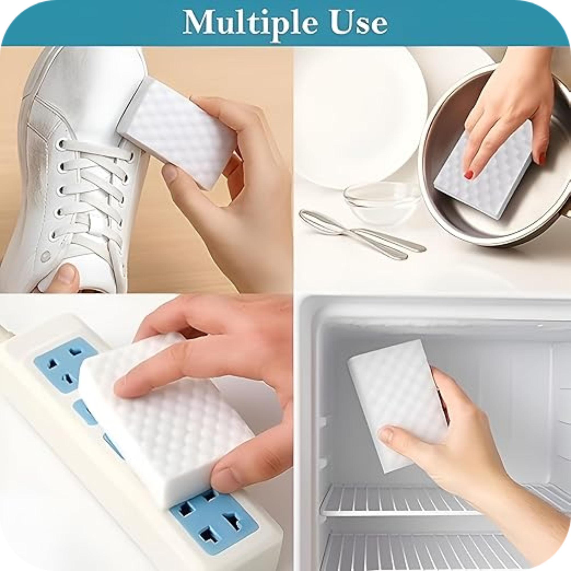 Magic Eraser Cleaning Sponge – Multi-Surface Stain Remover (Pack of 3)