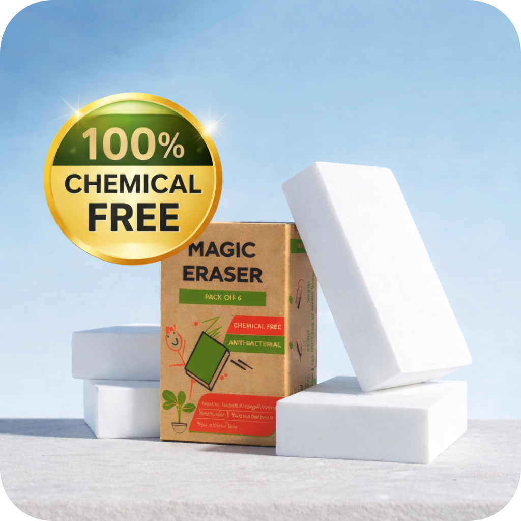 Magic Eraser Cleaning Sponge – Multi-Surface Stain Remover (Pack of 3)